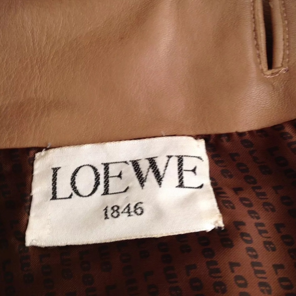 Loewe Vintage Jacket Coat Leather Trench Long - Picture 10 of 10